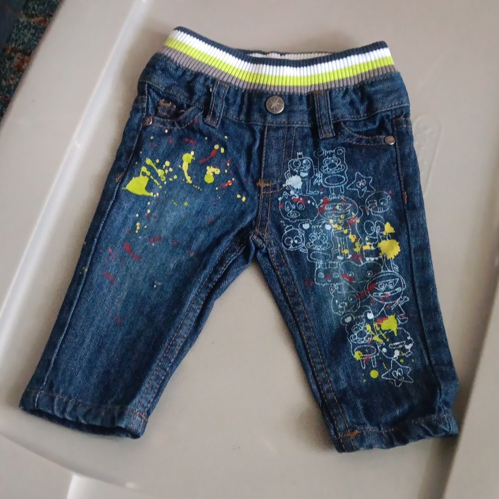 Truly Scrumptious paint splatter jeans